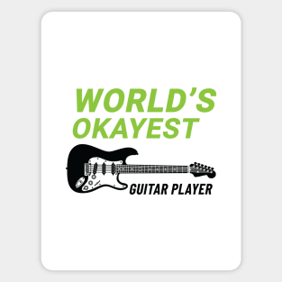 World's Okayest Guitar Player S-Style Electric Guitar Light Theme Magnet